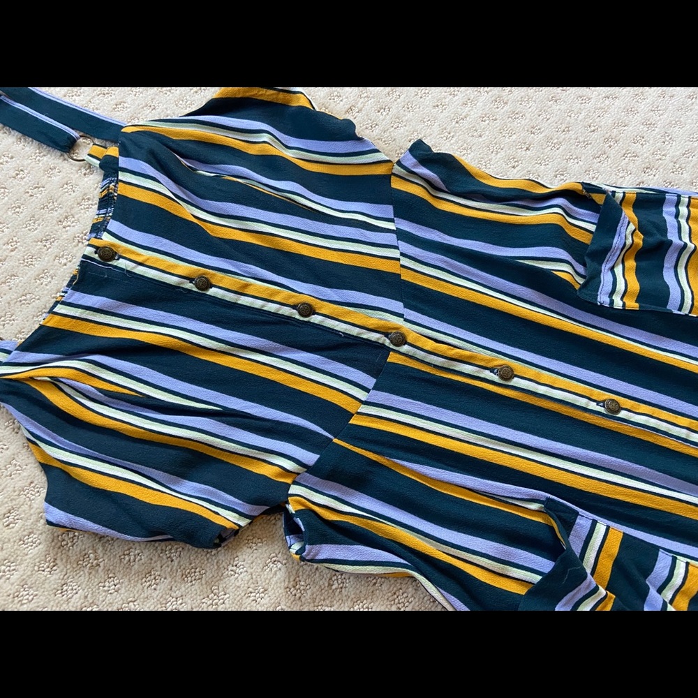 Xhilaration Striped Summer Dress Size Small Colors: Yellow / Blue / White